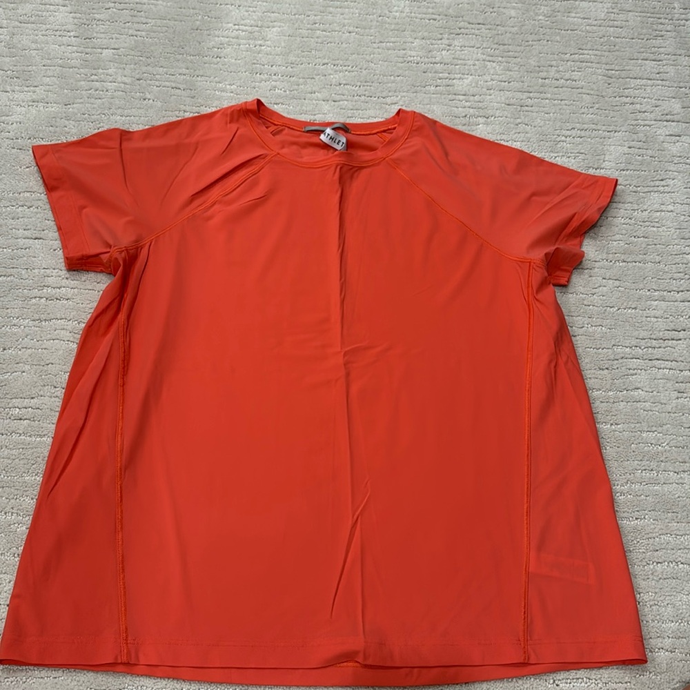 Athleta Melon Color Short Sleeve Shirt